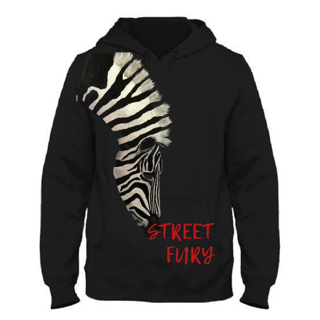 Streetfurry Zebra Front hoodie