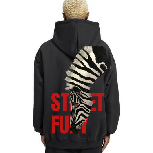 Streetfurry Zebra Back hoodie